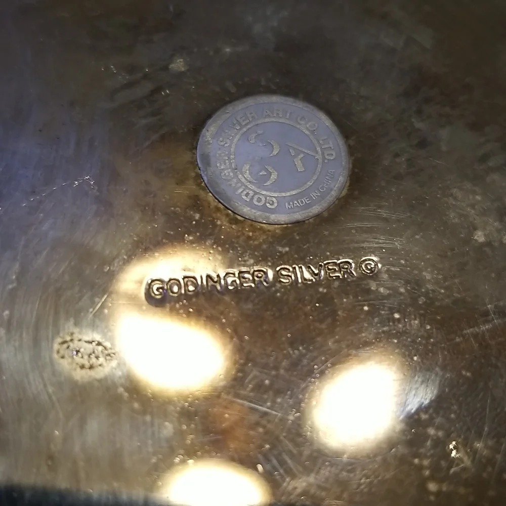Wine Coaster Caddy Godinger Silver Art Co. Grapevine Silverplate Cork